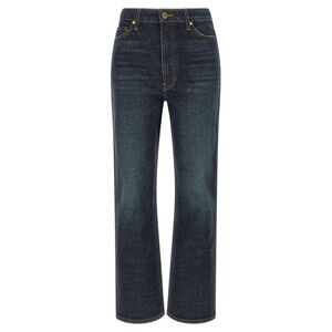 Khaite Blue Cotton Flared Women's Jeans